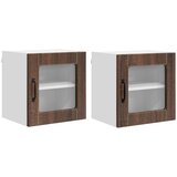  Zidni stakleni ormarić 2 pcs Smeđi hrast 40 x 31 x 40 cm | shoptok.hr