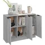 vidaXL Komoda siva sonoma 90,5x30x70 cm konstruiran les | Shoptok.si