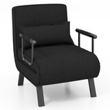 Pohištvo Raztegljiv kavč, zložljiv, nastavljiv raztegljiv kavč z naslonjalom, črn | Shoptok.si