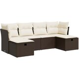 Maison Chic Seti vrtnega pohištva - Vrtna garnitura - Vrtni pohištvo set 6-delna z blazinami rjav poli ratan, (21803560) | Shoptok.si
