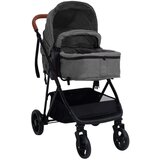  Otroški voziček 3 v 1 svetlo siv in črn jeklen, (20802393) | Shoptok.si