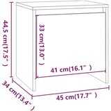 vidaXL Nočna omarica sonoma hrast 45x34x44,5 cm iverna plošča Cene