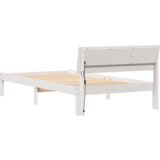 vidaXL Konstrukcija postelje Bela 80 x 200 cm Masivno borovo les | Shoptok.si