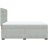  Krevet s oprugama i madracem svjetlosivi 140x190 cm baršunasti | shoptok.hr