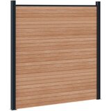 PANEL ograde 8 pcs WPC i aluminij Smeđa | shoptok.hr