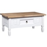The Living Store Klubska mizica mehiška borovina Corona Range bela 100x55x44 cm - Klubska Mizica, (21573072) Cene