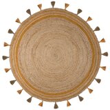 Flair Rugs Rjavo-rumena preproga iz jute Istanbul, ⌀ 150 cm Cene