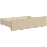 vidaXL Dnevni krevet na razvlačenje s ladicama krem 100x200 cm tkanina | shoptok.hr