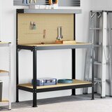  Radna klupa Crna 114 x 54 x 145 cm Projektirano drvo i metal | shoptok.hr