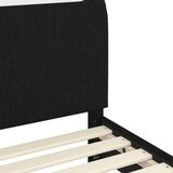  Otroški posteljni okvir z vznožjem Črna 90 x 200 cm blago, (5000104556) | Shoptok.si
