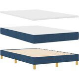 vidaXL Box spring krevet s madracem Plava 120 x 190 cm tkanina | shoptok.hr