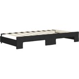  Dnevni krevet na razvlačenje crni 90 x 190 cm od tkanine | shoptok.hr