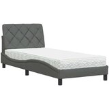 vidaXL Krevet s madracem tamnosivi 90 x 190 cm od tkanine | shoptok.hr