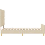  Krevetna konstrukcija s uzglavljem Krema 90 x 200 cm tkanina | shoptok.hr