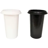 x uložak za vazu (crne boje, promjer: 10 cm, plastika)
