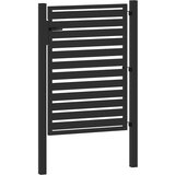  Vrtna vrata s mogućnošću zaključavanja crna 100x120 cm aluminijska | shoptok.hr