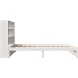 vidaXL Krevet s regalom za knjige bez madraca bijeli 90x200cm borovina | shoptok.hr