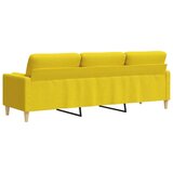 vidaXL Trosjed s ukrasnim jastucima svjetložuti 210 cm od tkanine | shoptok.hr