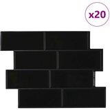  Subway pločica 20 pcs Crna 29 x 21 cm Poliuretan i PET | shoptok.hr