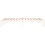  Okvir za krevet od masivnog drva bijeli 135x190 cm bračni | shoptok.hr