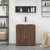 vidaXL Kabinet za umivalnik v kopalnici z vrati TULUM Rjavi hrast | Shoptok.si
