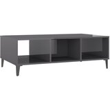  Stolić za kavu sjajni sivi 103,5 x 60 x 35 cm konstruirano drvo | Shoptok.si
