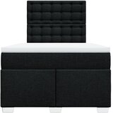  Krevet s oprugama i madracem crni 120 x 200cm od tkanine | shoptok.hr