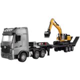 Lean_Toys ovornjak s prikolico Daljinski upravljalnik Bager RC Luči Zvok Huina 1:18 | Shoptok.si