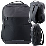  Gradski poslovni ruksak s USB džepom za prijenosno računalo, crni, 16L 45cm | shoptok.hr