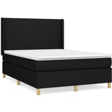  Box spring postelja z vzmetnico črna 140x200 cm blago, (20791121) | Shoptok.si