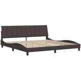  Okvir za krevet bez madraca Hanko tamnosmeđi 200x200 cm od tkanine | shoptok.hr