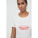 Morgan Kratka majica ženski, bela barva