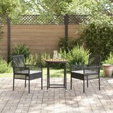  3-dijelni vrtni bistro set s jastučićima crni poliratan | shoptok.hr