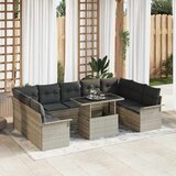  Sjedeća garnitura za vrt 10 pcs Svjetlosiva Poli ratan | shoptok.hr