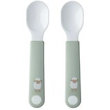 Little dutch Bijele/svijetlo zelene plastične dječje žlice u setu 2 kom Little farm – | shoptok.hr