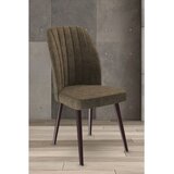 Hanah home set trpezarijskih stolica Platinum 2 kom, braon tkanina Jerry, braon metalne noge | Eponuda.com