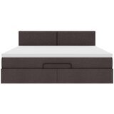 vidaXL Otomanski posteljni okvir z vzmetnico rjav 160x200 cm blago | Shoptok.si