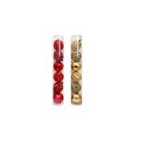  Kuglice crvene, zlatne veličine 8 centimetara Crvena | Shoptok.si