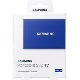 Samsung SSD 500GB Type-C USB 3.2 Gen2 V-NAND UASP, T7, moder | Shoptok.si