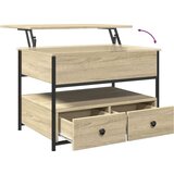  Stolić za kavu boja hrasta sonome 70x50x50 cm od drva i metala | shoptok.hr