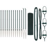 vidaXL varjena žičnata ograja s 13 špicastimi stebrički Zelena 0.8x25 m Jeklo | Shoptok.si