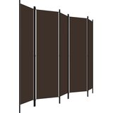 Sobna pregrada s 5 panela smeđa 250 x 180 cm | Eponuda.ba