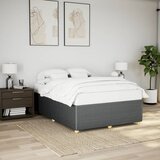 vidaXL Posteljni okvir brez vzmetnice temno siv 140x190 cm blago Cene