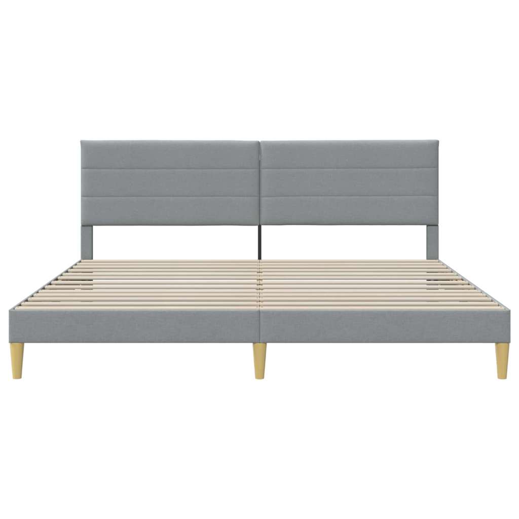  Okvir za krevet Svijetlo siva 200 x 200 cm tkanina - Svjetlosiva 200 x 200 cm | shoptok.hr