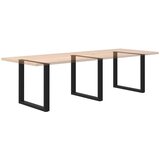  Noge za blagovaonski stol U-oblik 3 kom Crne 90 x (72-73) cm Čelik | shoptok.hr