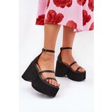 Boto Women's Sandals On Massive Platform And Wedge Black Etette | shoptok.hr