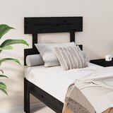  Uzglavlje za krevet crno 93,5 x 3 x 81 cm od masivne borovine | shoptok.hr