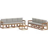  Set vanjskih sofa 9 kom. Prirodna i svijetlo siva | shoptok.hr