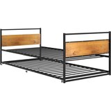  Okvir kreveta na razvlačenje crni metalni 90 x 200 cm | shoptok.hr