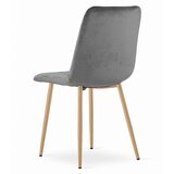 Lava stolica - tamno sivi baršun / noge u boji drveta x 3 | shoptok.hr